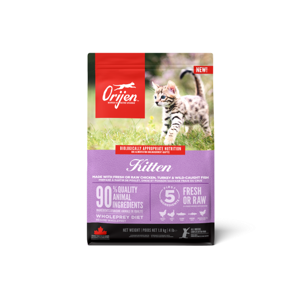ORIJEN KITTEN 1.8kg - Kaķēniem ar vistu, tītaru un lasi