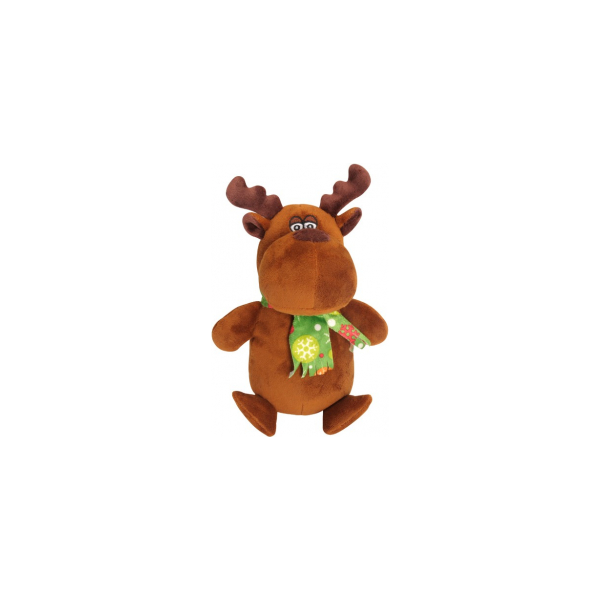 Рождественская плюшевая игрушка для собак "Олень" 28 см