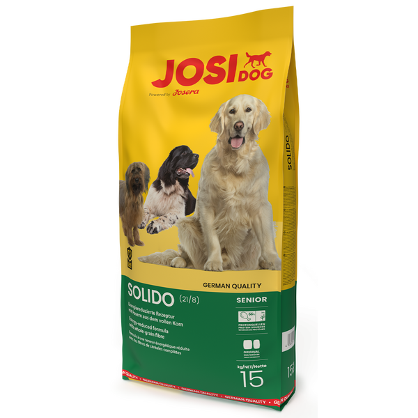 Josera JosiDog Solido, Senior/Light 15kg - Visu šķirņu vecaķiem suņiem (mājpunts)