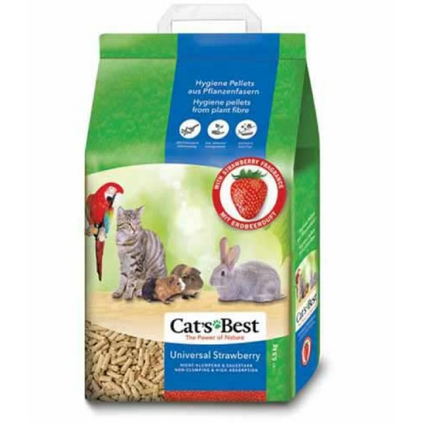 Cats Best JAHODA 10l/5.5kg - Dabīgie granulu pakaiši ar zemenes smaržu dzīvniekiem