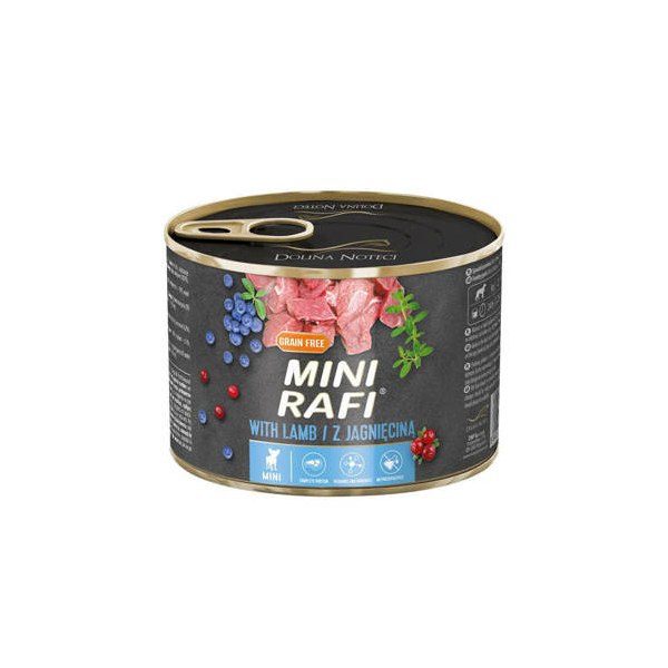Piper Rafi Mini Adult with Lamb, Cranberry and Blueberry 185gr - Ar jēru, dzērvenēm un mellenēm