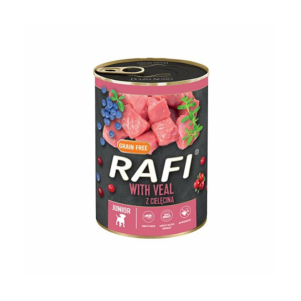 Piper Rafi Junior Veal, blueberry and cranberry 400gr -  Ar teļa gaļu, dzērvenēm un mellenēm