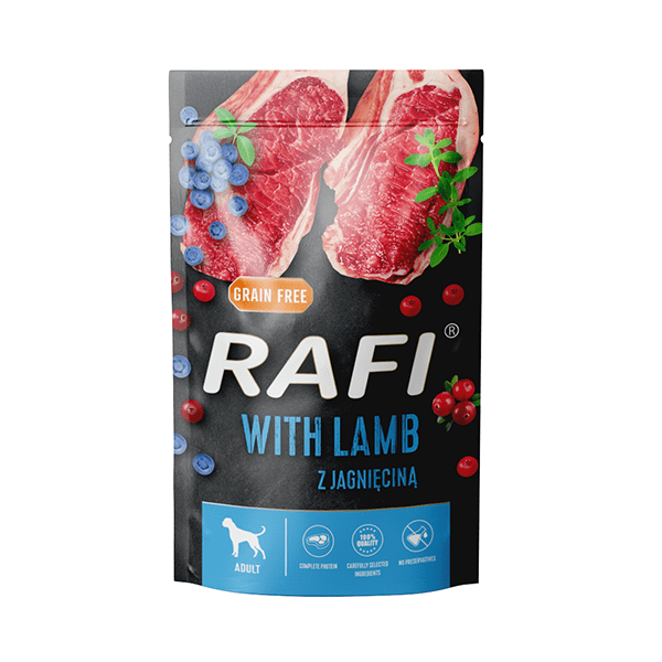 Piper Rafi Adult with Lamb, Cranberry and Blueberry 500gr - Ar jēru, dzērvenēm un mellenēm