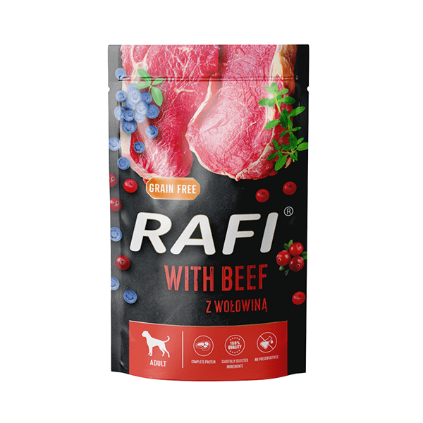 Piper Rafi Adult Beef, blueberry and cranberry 500gr - Для собак всех пород с говядиной