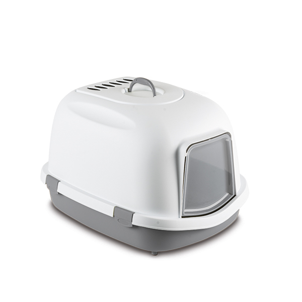 Kaķu tualete SUPER QUEEN (balts/pelēks)