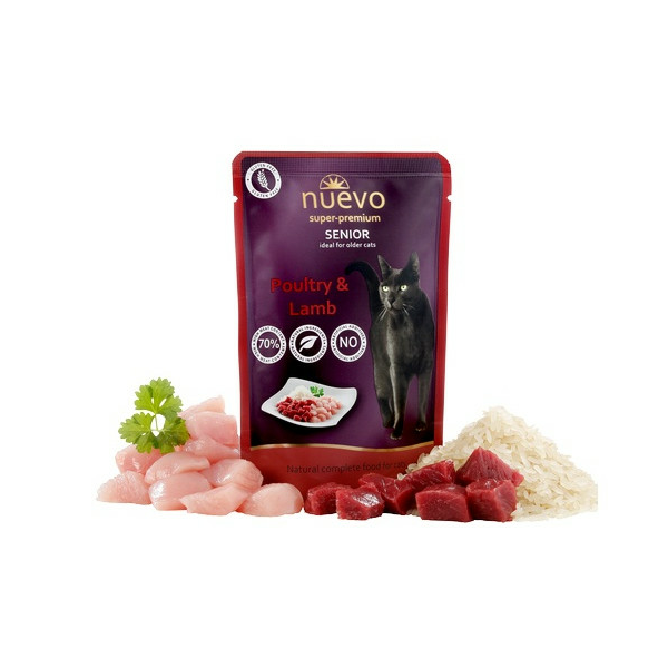 Nuevo Senior Poultry & Lamb With Rice 85g - Для пожилых кошек, с бараниной и домашней птицей