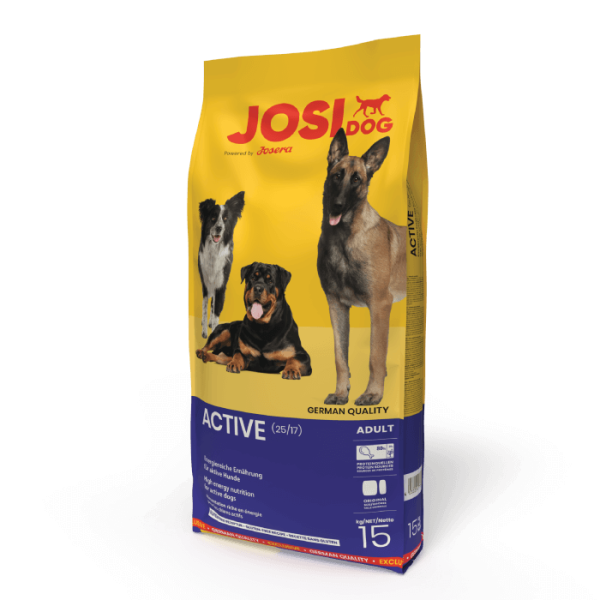 Josera JosiDog Active 15kg - Visu šķirņu suņiem (vista un kukurūza)
