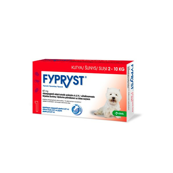 Fypryst капли от паразитов для собак 2-10 kg 67mg 1шт