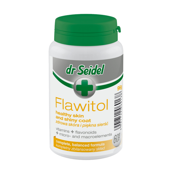 Dr.Seidel Flawitol Healthy Skin and Shiny Coat 60tbl/96g - suņiem ādai un spalvai