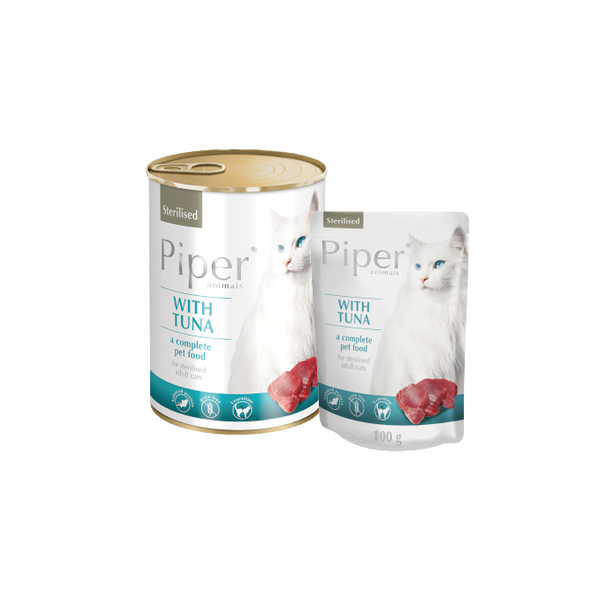 Piper Cat Adult Sterilised Tuna 400g - Konservēta barība kaķiem (tuncis)