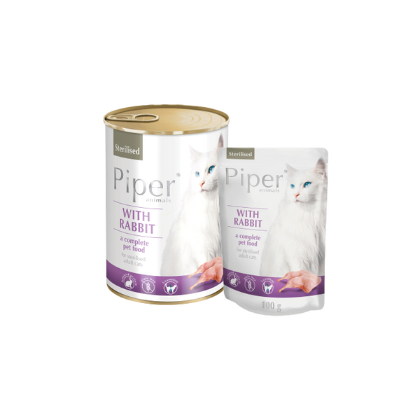 Piper Cat Adult Sterilised Rabbit 400g - Konservēta barība kaķiem (trusis)