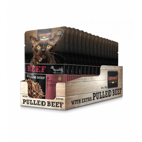 Leonardo Beef with extra pulled Beef 70g - Konservi ar liellopu un plucinātu liellopu kaķiem, 2 image