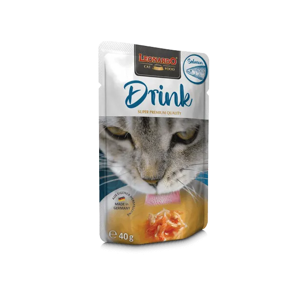 Leonardo Drink Salmon 40gr - Zupa ar lasi kaķiem