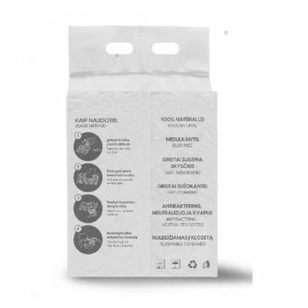 BelCat Tofu Clumping Cat Litter Carbon Active 6L - dabīgi granulēti kaķu pakaiši ar aktivēto ogli, 3 image