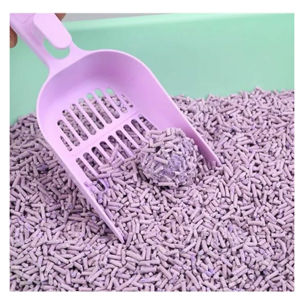 BelCat Tofu Clumping Cat Litter Lavender 6L - dabīgi granulēti kaķu pakaiši ar lavandas aromātu, 2 image