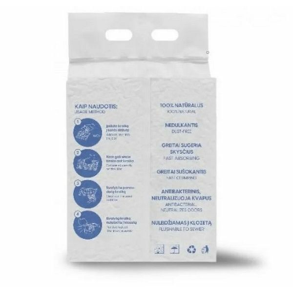 BelCat Tofu Clumping Cat Litter Milk 6L - натуральный гранулированный наполнитель без запаха, изображение 2