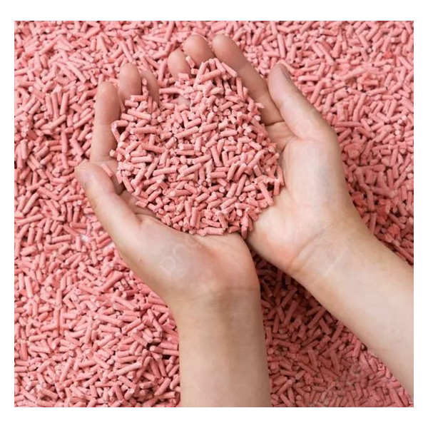 BelCat Tofu Clumping Cat Litter Peach 6L - dabīgi granulēti kaķu pakaiši ar persiku maigu aromātu, 2 image