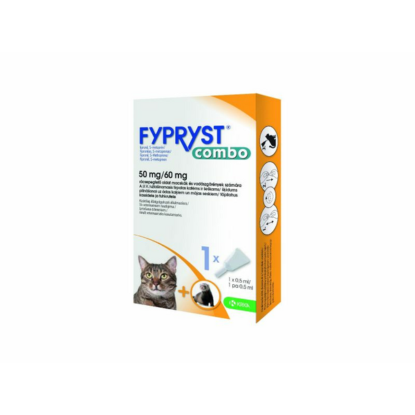 Fypryst Combo Spot-on капли для котов и хорьков от паразитов 50 mg/60 mg 1шт