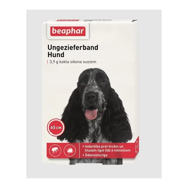 Beaphar Ungezieferband Red for Dogs 65 cm pretblusu k.s. suņiem sarkanā krāsā