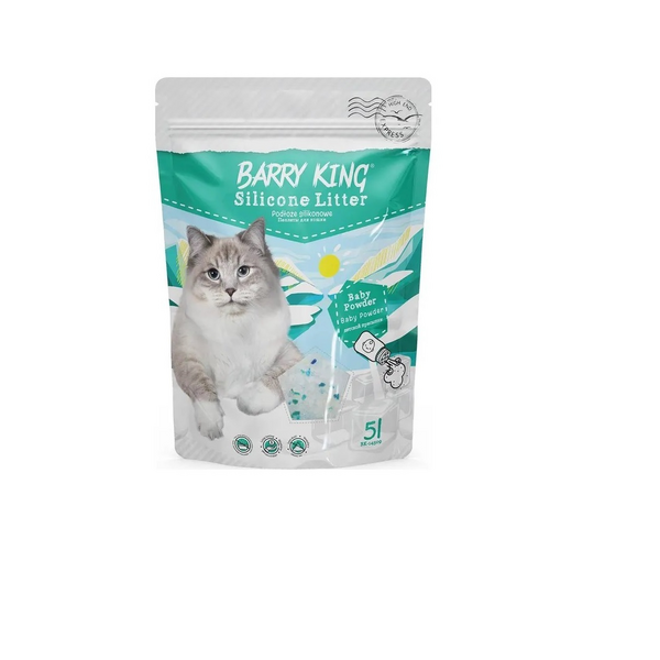 Barry King silikona smiltis kaķiem baby powder 5L