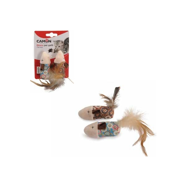 Rotaļlieta Kaķiem - pele ar spalvām 2gb.