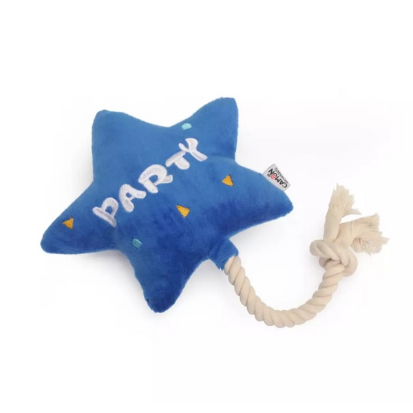 Rotaļlieta Suņeim Plīša zvaigznīte ar virvi 30 cm
