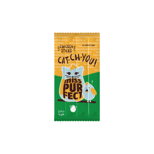 Miss Purfect Sticks with chicken 8gb - papildbarība kaķiem, kociņi ar vistas garšu