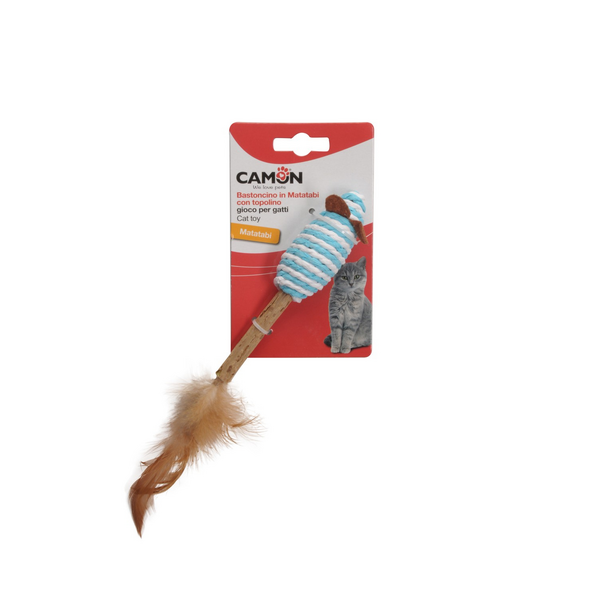 Rotaļlieta kaķiem - Matatabi pele ar spalvām 14cm