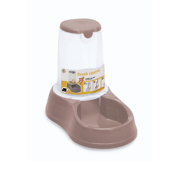 Bļoda BREAK Reserve Food 1.5l (roza-brūns) barība