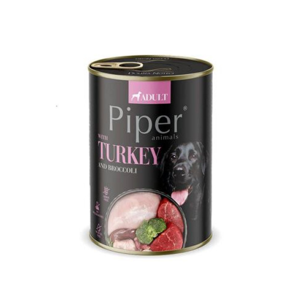 PIPER TURKEY WITH BROCCOLI 400G - Konservēta barība suņiem
