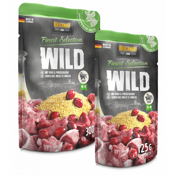 Belcando Venison with Mullet & Lingonberries 300gr - Suņu konservi ar medījuma gaļu, prosu un brūklenēm