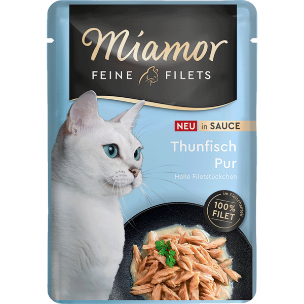 Miamor Feine Fillets Thunfisch Pur in sauce 100g - Konservi kaķiem ar tunci mērcē