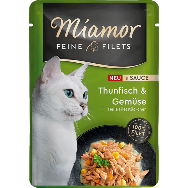 Miamor Feine Fillets Thunfisch&Gemuse in sauce 100g - Консервы для кошек с тунцом и овощами в соусе