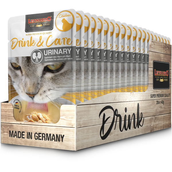 Leonardo Drink&Care Urinary Chicken 40gr - Zupa ar vistu kaķiem, 2 image