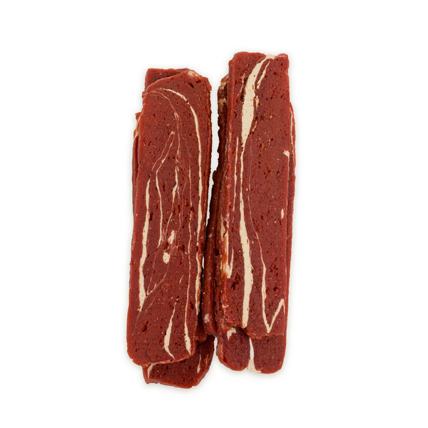 HAU&MIAU marbled beef strips 500g - papildbarība pieaugušiem suņiem, marmora lielopu gaļas šķēlītes