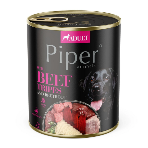 Piper Beef Tripes 800g - konservi suņiem Liellopa kuņģis
