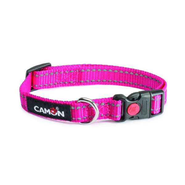 Kaklasiksna suņiem fuksija kr. un atstaroj. šuvēm 15mmx26/40cm