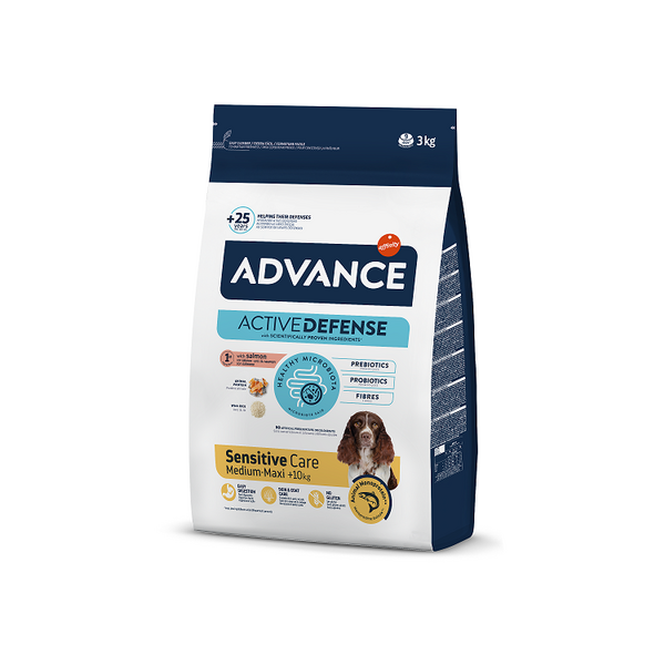 ADVANCE DOG SENSITIVE SALMON & RICE 3,0KG - ДЛЯ ЧУВСТВИТЕЛЬНЫХ СОБАК (ЛОСОСЬ С РИСОМ)