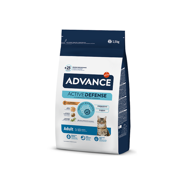 ADVANCE CAT ADULT CHICKEN 1.5KG - PIEAUGUŠIEM KAĶIEM (VISTA UN RĪSI)
