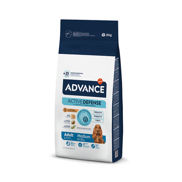 ADVANCE DOG MEDIUM ADULT 18KG - VIDĒJO ŠĶIRŅU SUŅIEM (VISTA UN RĪSI)