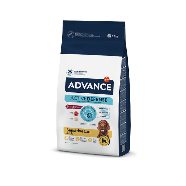 ADVANCE DOG SENSITIVE LAMB & RICE 12,0KG - VISU ŠĶIRŅU SUŅIEM (JĒRS UN RĪSI)