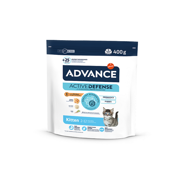 ADVANCE CAT KITTEN 0.4KG - ДЛЯ КОТЯТ ОТ 2 ДО 12 МЕСЯЦЕВ (КУРИЦА И РИС)