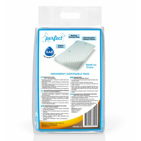 Absorbējoši vienreizējie palidziņi 60x90 cm 10gb