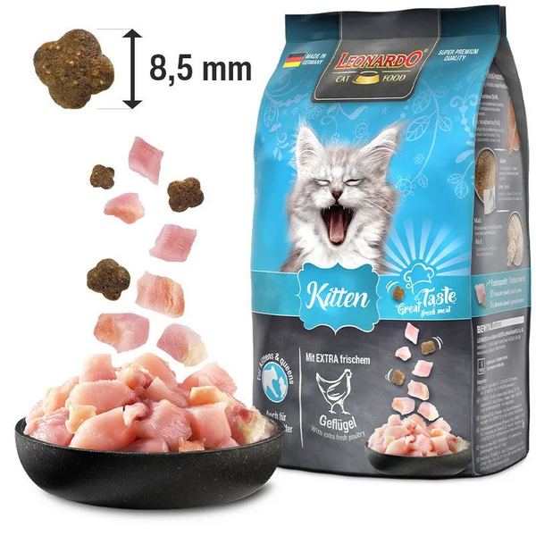 Leonardo Kitten 7.5kg - Kaķēniem ar vistas gaļu, 2 image