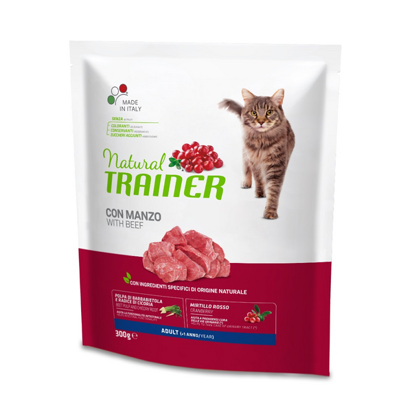NT CAT ADULT WITH BEEF 300 gr - pilnvērtīga un sabalansēta barība pieaugušiem kaķiem no 1 gada vecuma, ar liellopu gaļu