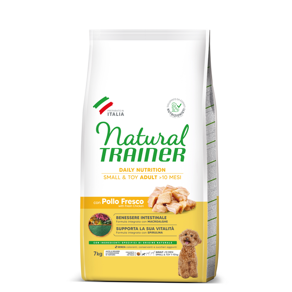 NT DOG SMALL&TOY ADULT POLLO&RICE&ALOE 7KG - pilnvērtīga un sabalansēta barība maziem un miniatūra izmēra pieaugušiem suņiem (1-10 kg) +10 mēneši