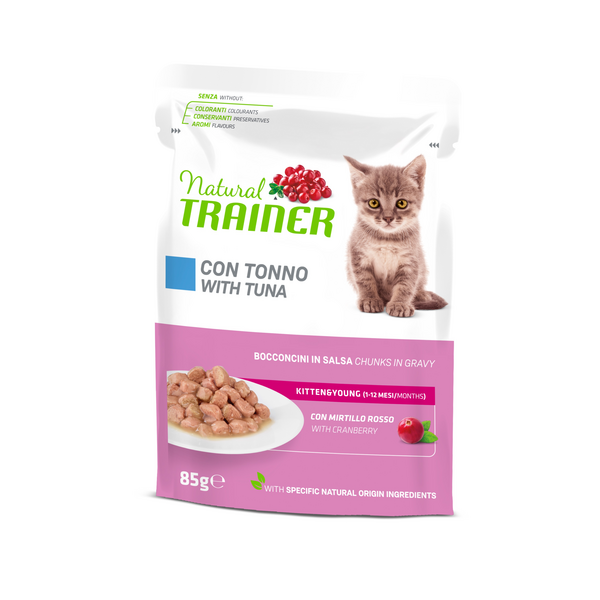NT KONS. CAT KITTEN&YOUNG TUNA BUSTA 85G - pilnvērtīga un sabalansēta barība, konservi ar tunci, KAĶĒNIEM & JUNIORIEM (1–12mēneši)