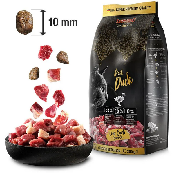 Leonardo Fresh Duck 4kg - sausā barība kaķiem