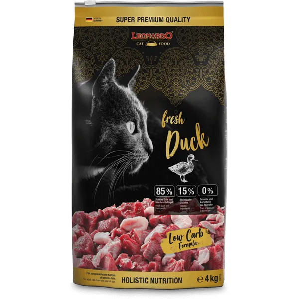 Leonardo Fresh Duck 4kg - sausā barība kaķiem, 3 image