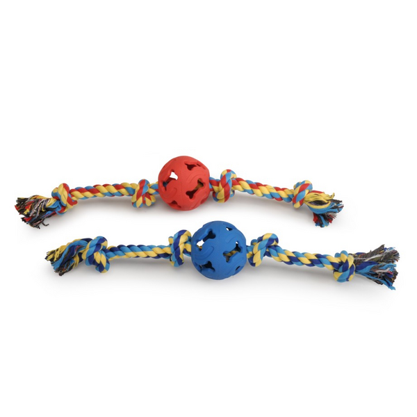 Rot. Suņiem Virve ar gumijas bumbu 76mm 40cm